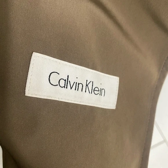 Calvin Klein Double-Breasted Hooded Trench Coat with Wool-Blend Liner - Picture 9 of 11